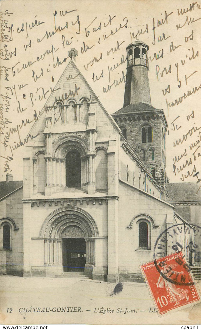 CPA Chateau Gontier L'Eglise St Jean