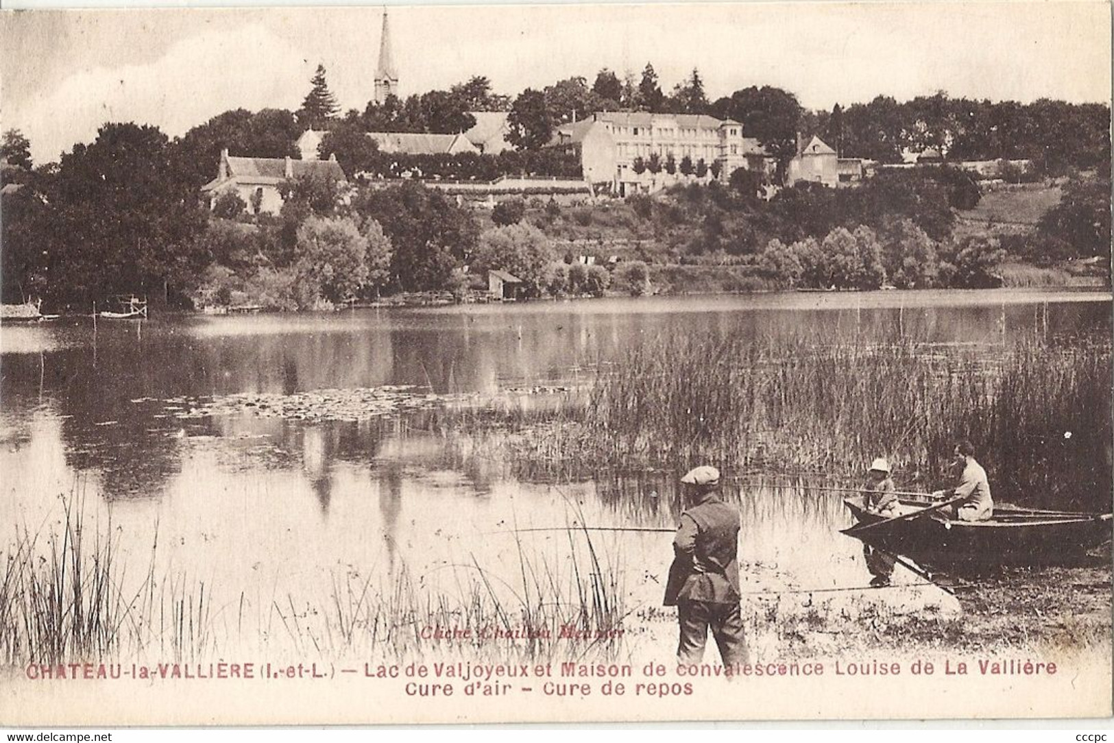 CPA Château-la-Vallière Lac de Valjoyeux et maison de convalescence Louise de la Vallière - cure d'air