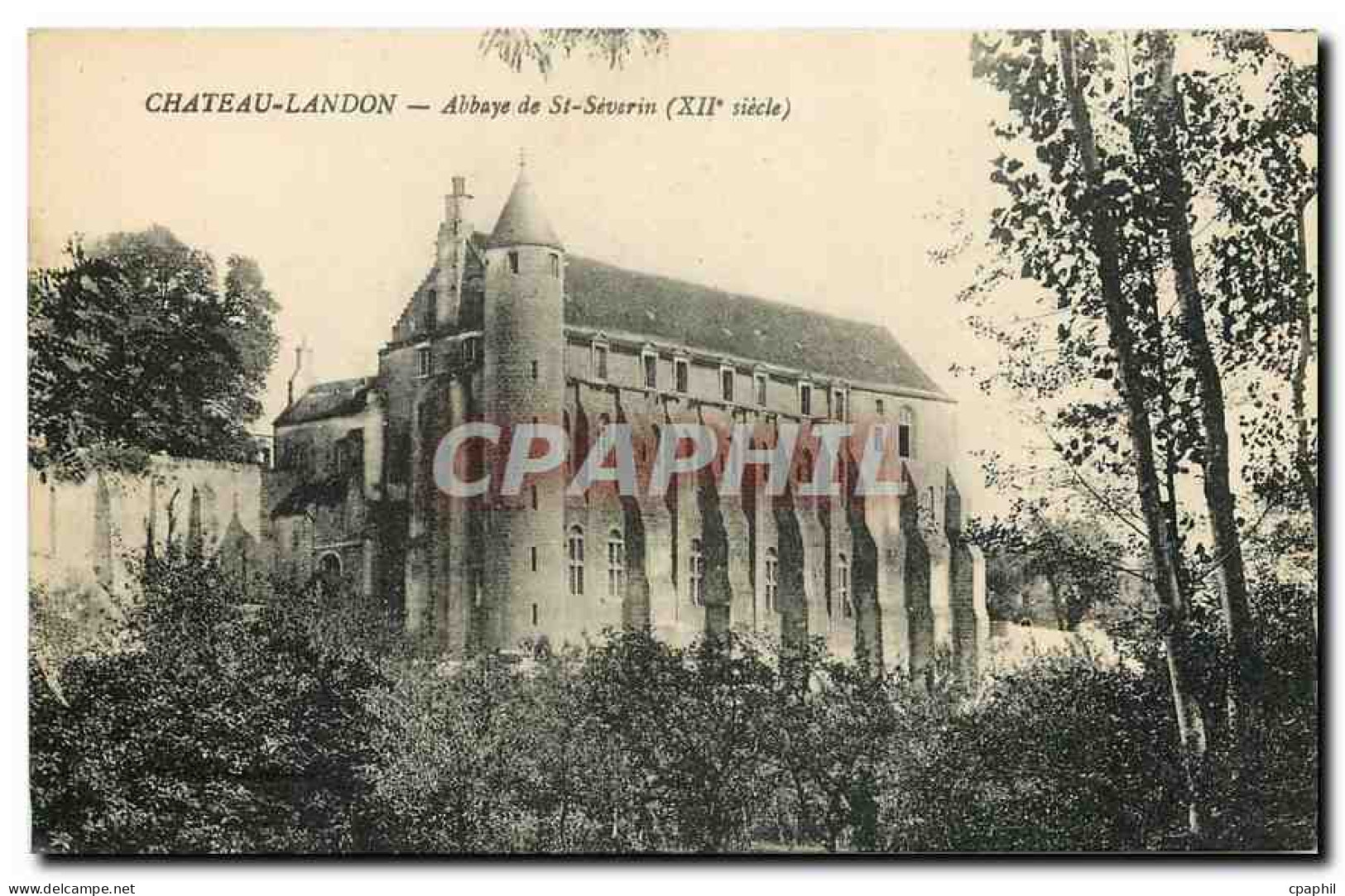 CPA Chateau Landon Abbaye de St Severin