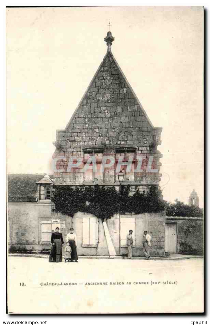 CPA Chateau Landon Anciennne Maison Au Change