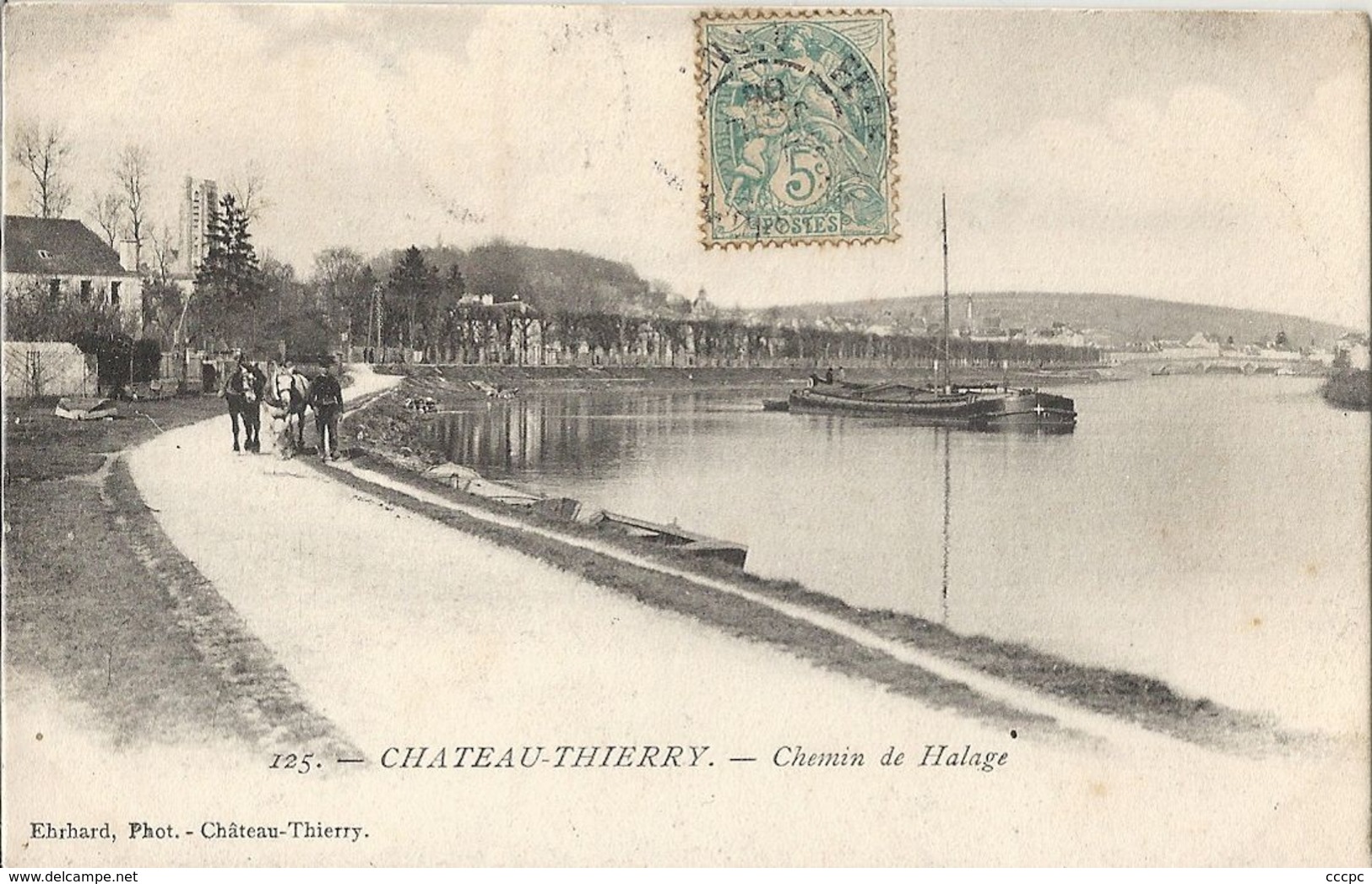 CPA Chateau-Thierry Chemin de Halage