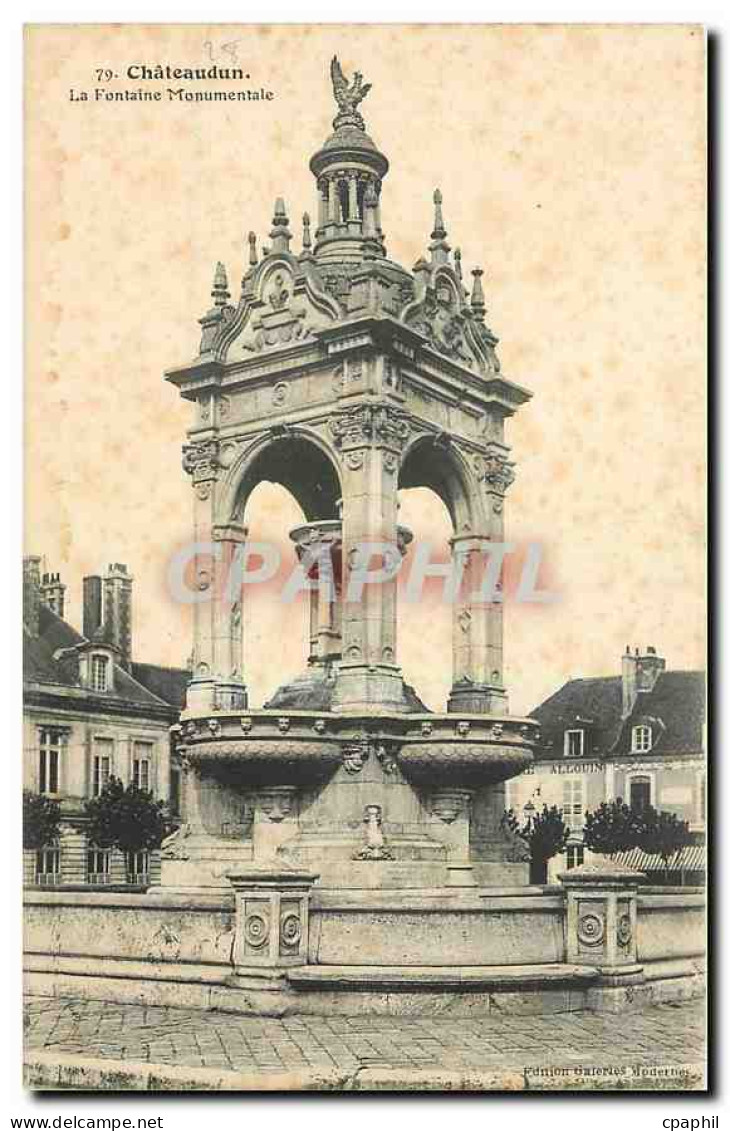 CPA Chateaudun La Fontaine Monumentale