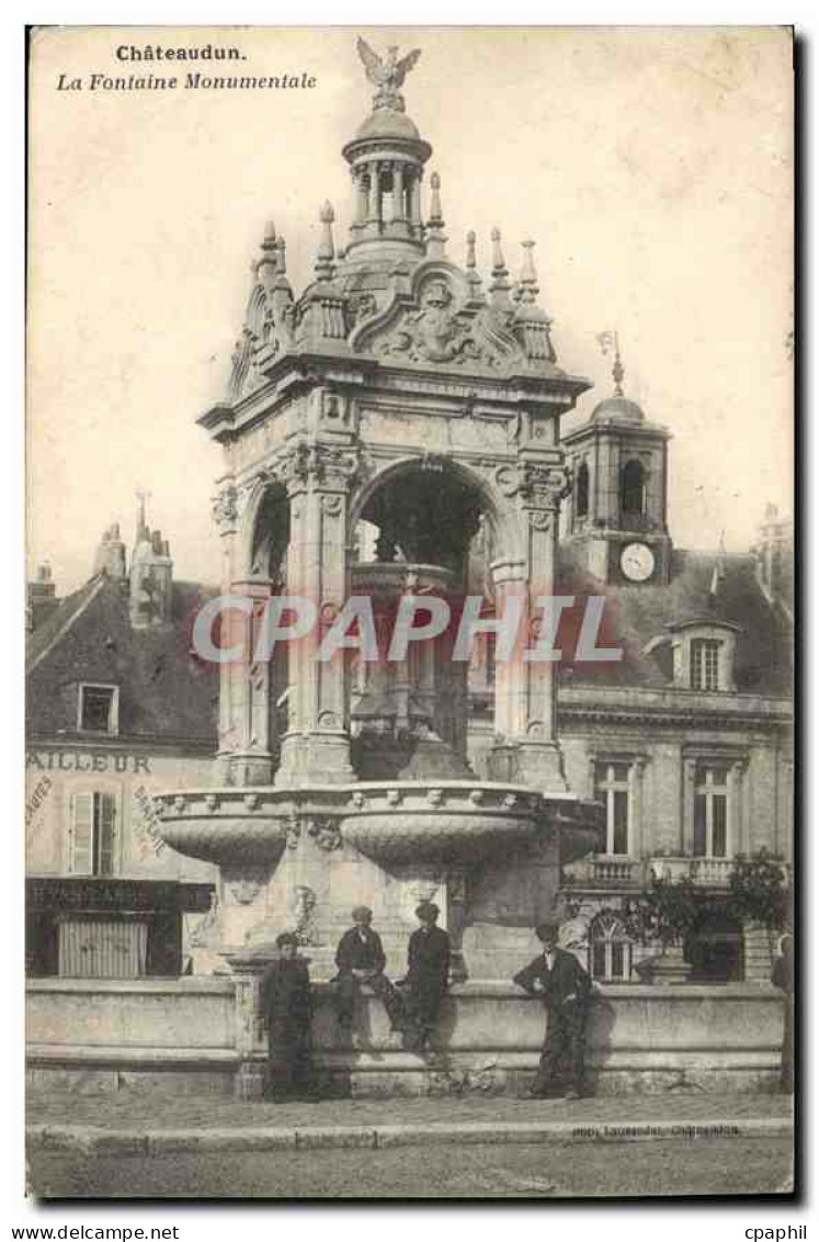 CPA Chateaudun La Fontaine Monumentale