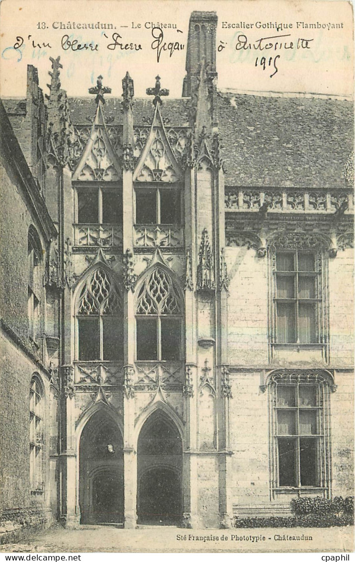 CPA Chateaudun Le Chateau Escallier Gothique Flamboyant