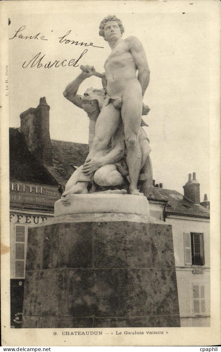 CPA Chateaudun Le Gaulois vaincu