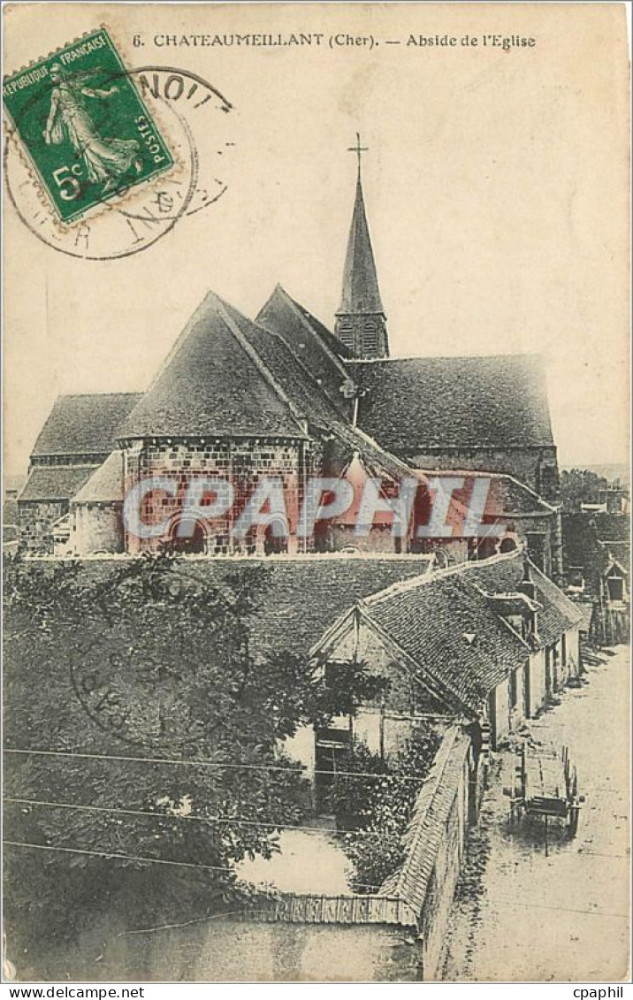 CPA Chateaumeillant Cher Abside de l'Eglise