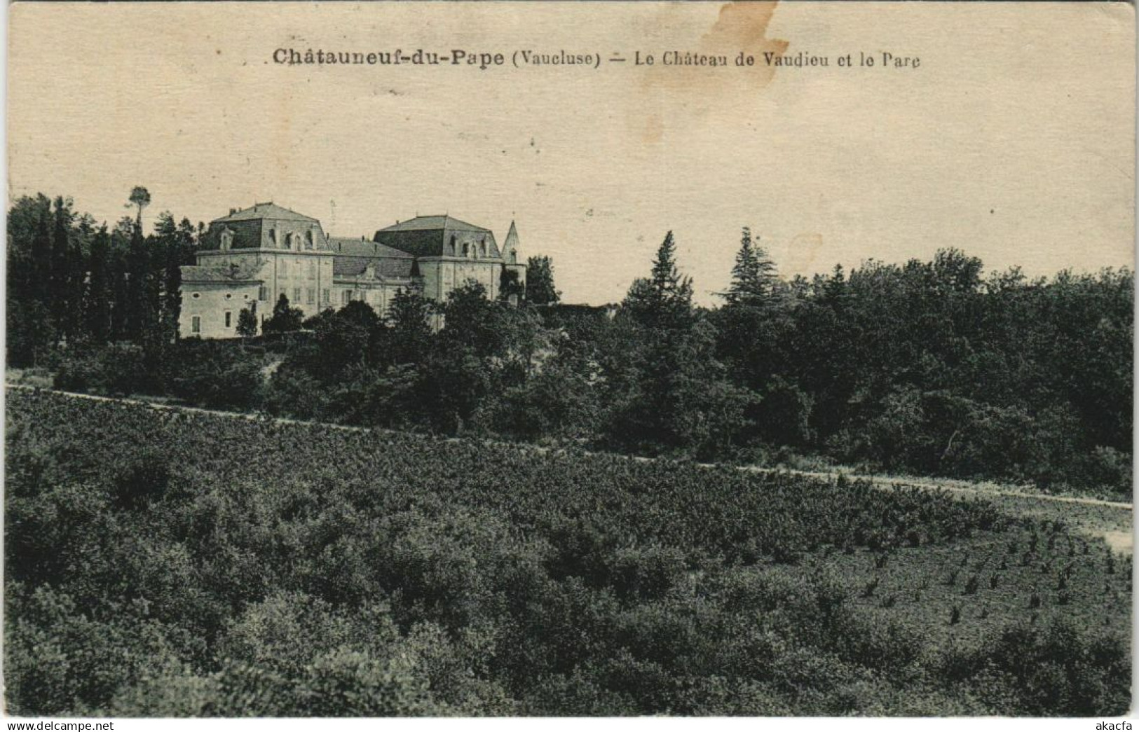 CPA CHATEAUNEUF-DU-PAPE Le Chateau de Vaudieu et le Parc (1086214)