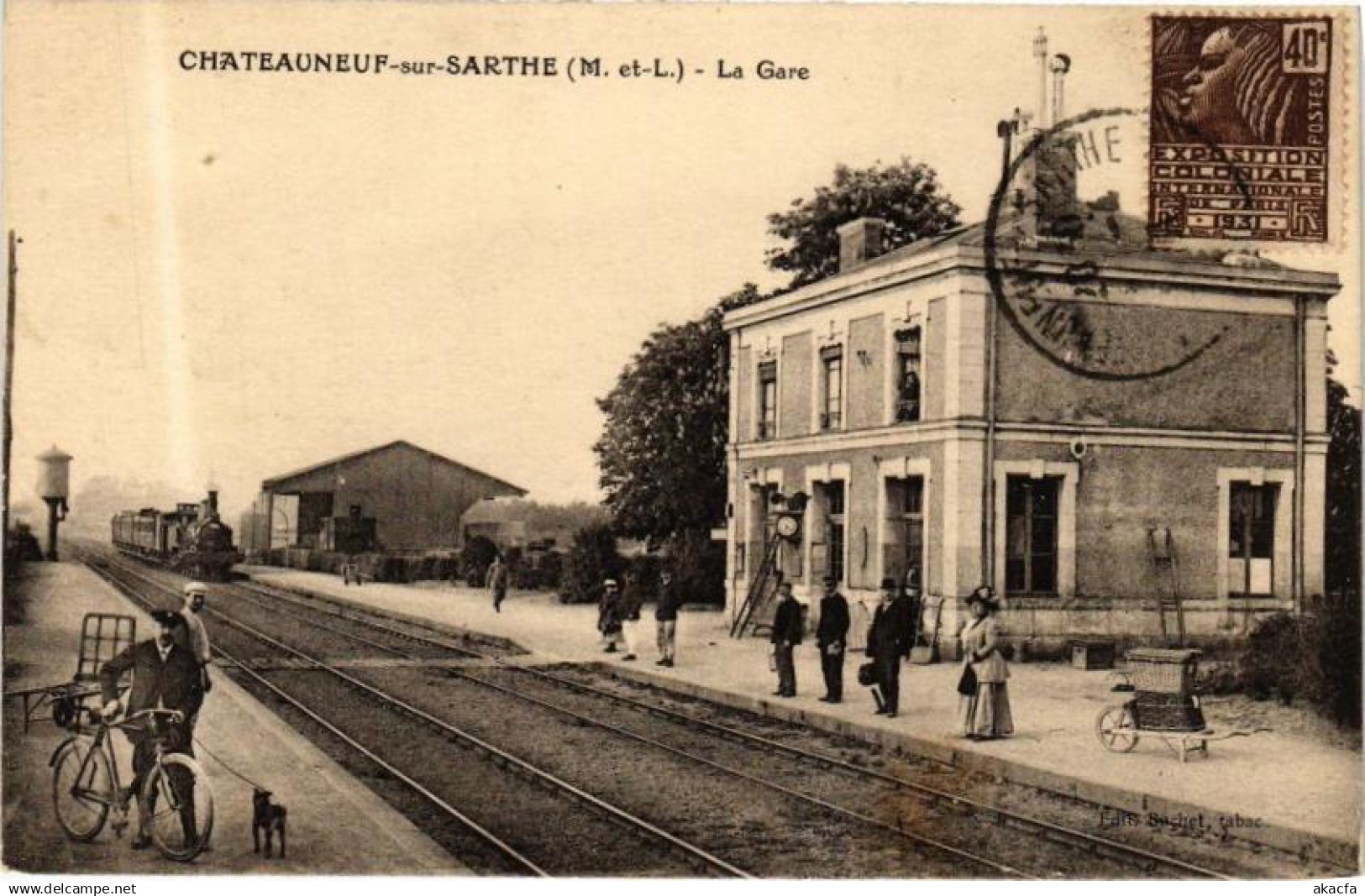 CPA CHATEAUNEUF-sur-SARTHE - La Gare (165369)
