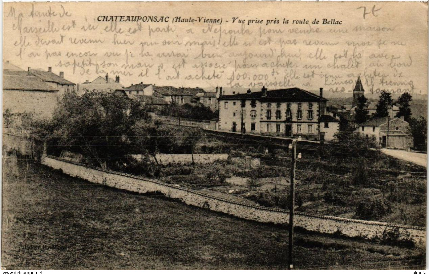 CPA CHATEAUPONSAC Vue prise pres la route de BELLAC (611196)