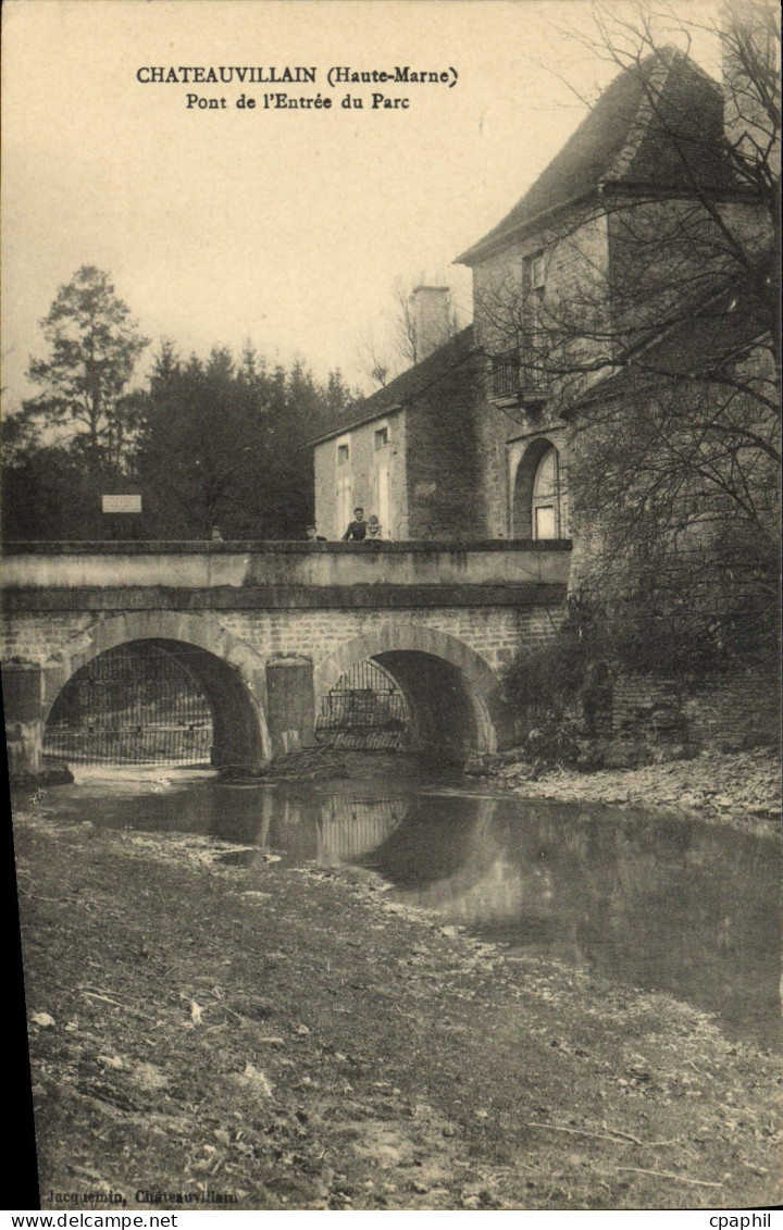 CPA Chateauvillain Pont de L'Entree du Parc