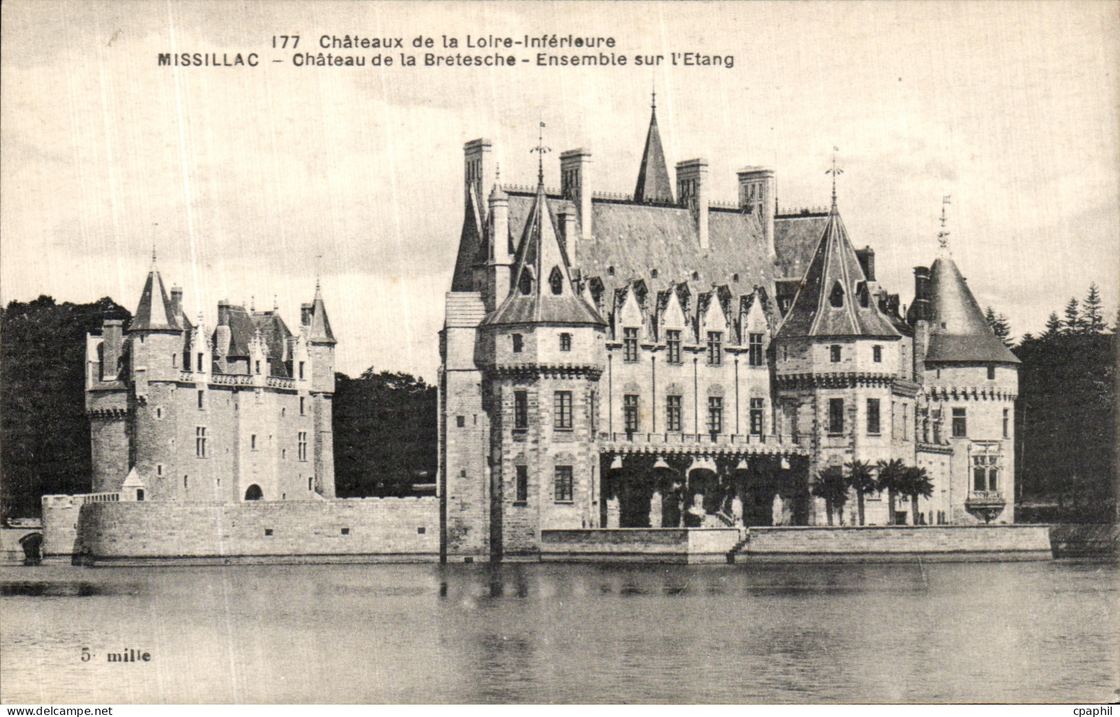 CPA Chateaux de la Loire Inferieure Missillac Chateau de la Bretesche Ensemble sur l Etang