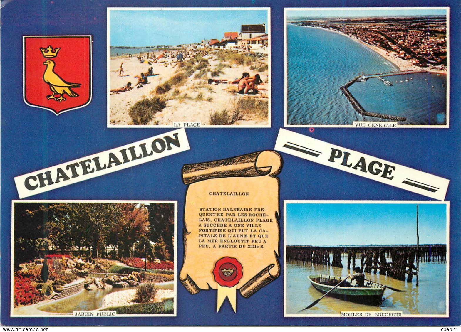 CPA Chatelaillon Plage (Ch Mme) La plage Vue generale Jardin public Moules de Boucicots