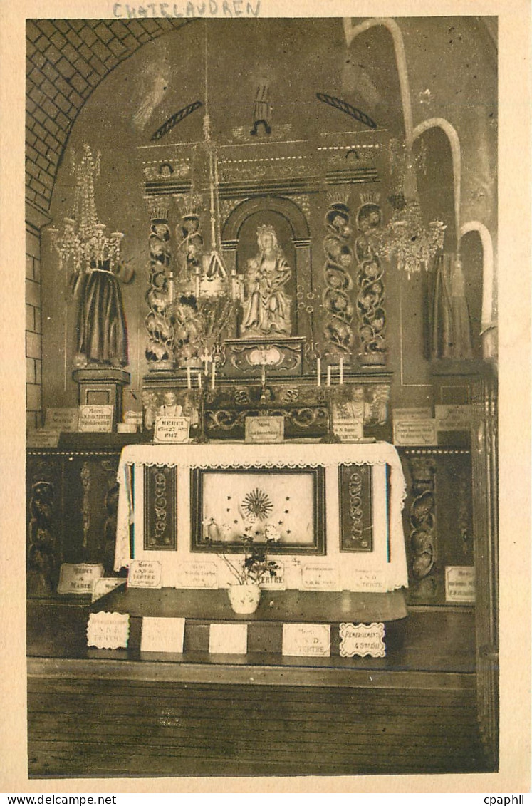 CPA Chatelaudren C du N Notre Dame du Tertre Chapelle et Statue de la Vierge