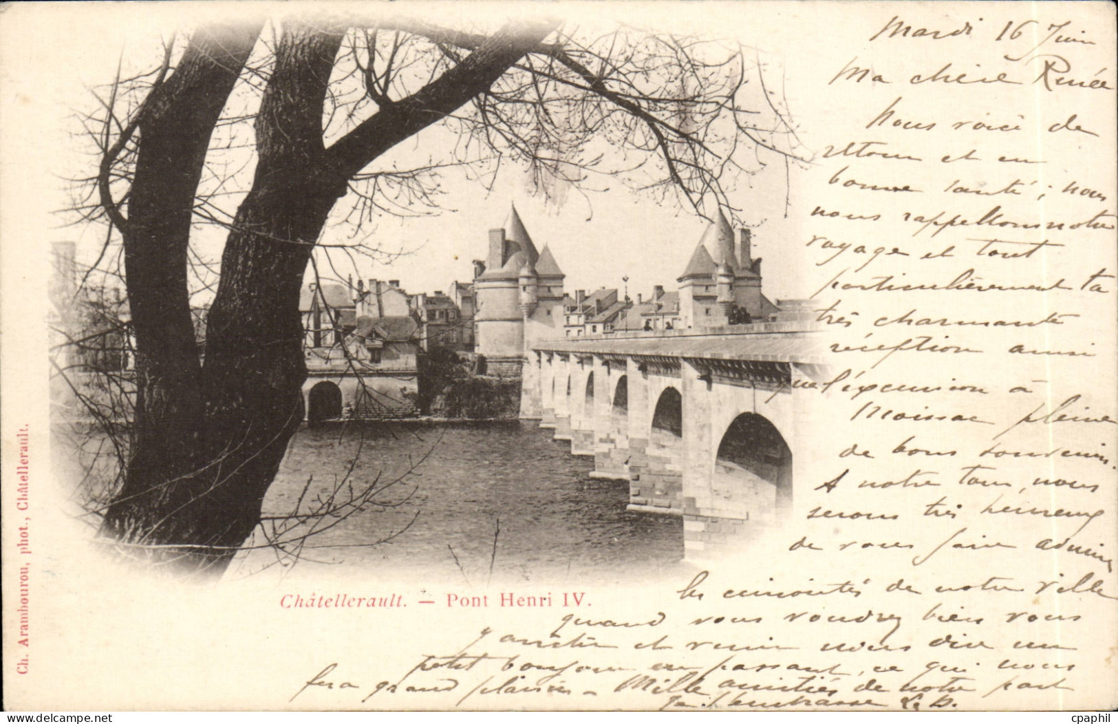 CPA Chatellerault Pont Henri IV