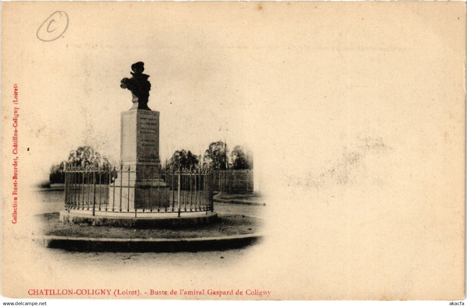 CPA CHATILLON-COLIGNY - Buste de l'amiral Gaspard de Coligny (631977)