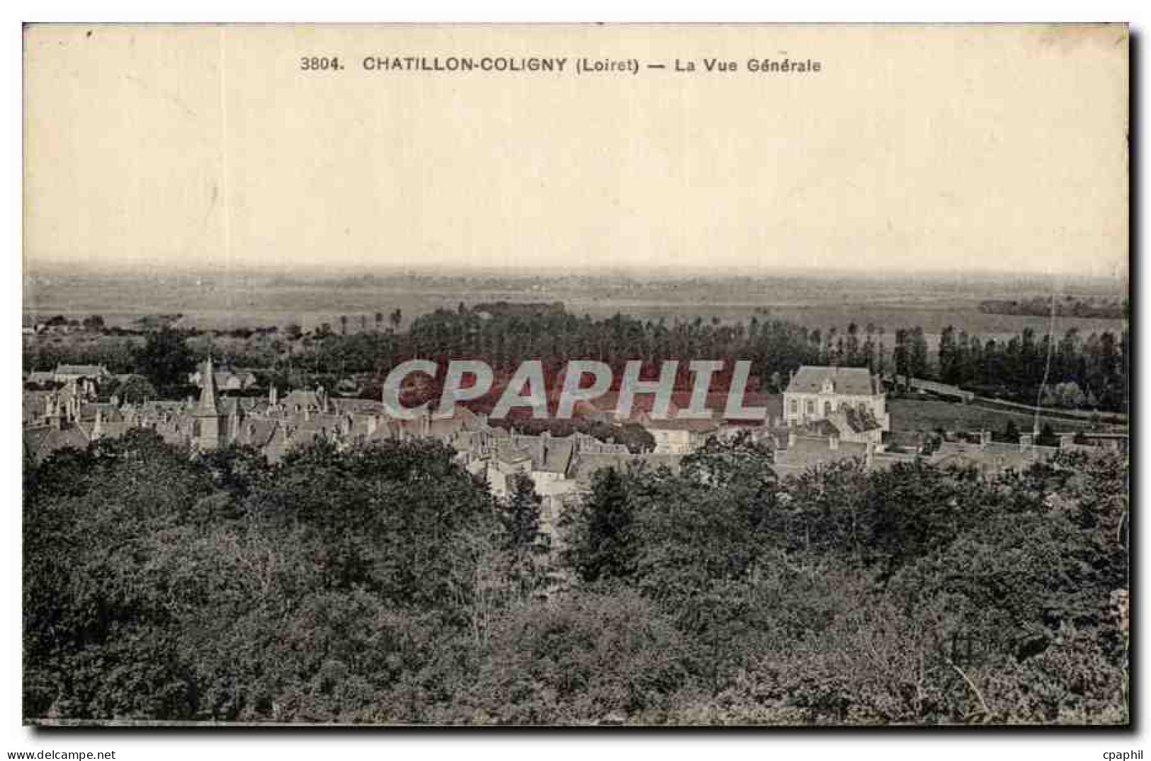CPA Chatillon Coligny La Vue Generale