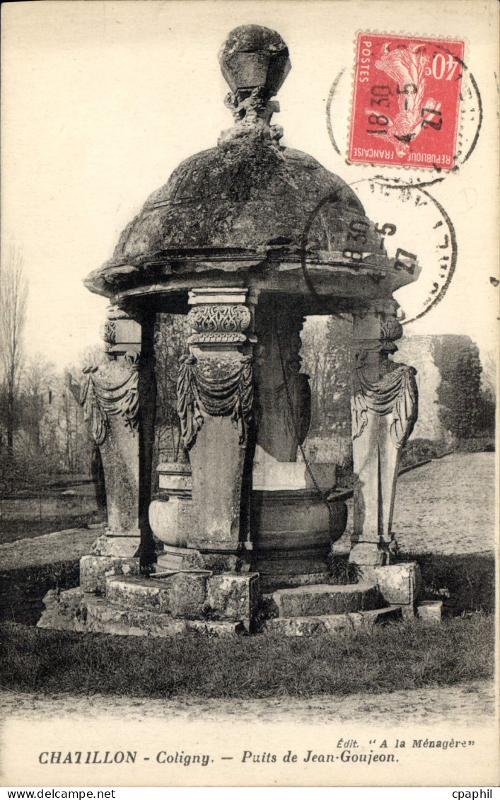 CPA Chatillon Coligny Puits de Jean Goujeon