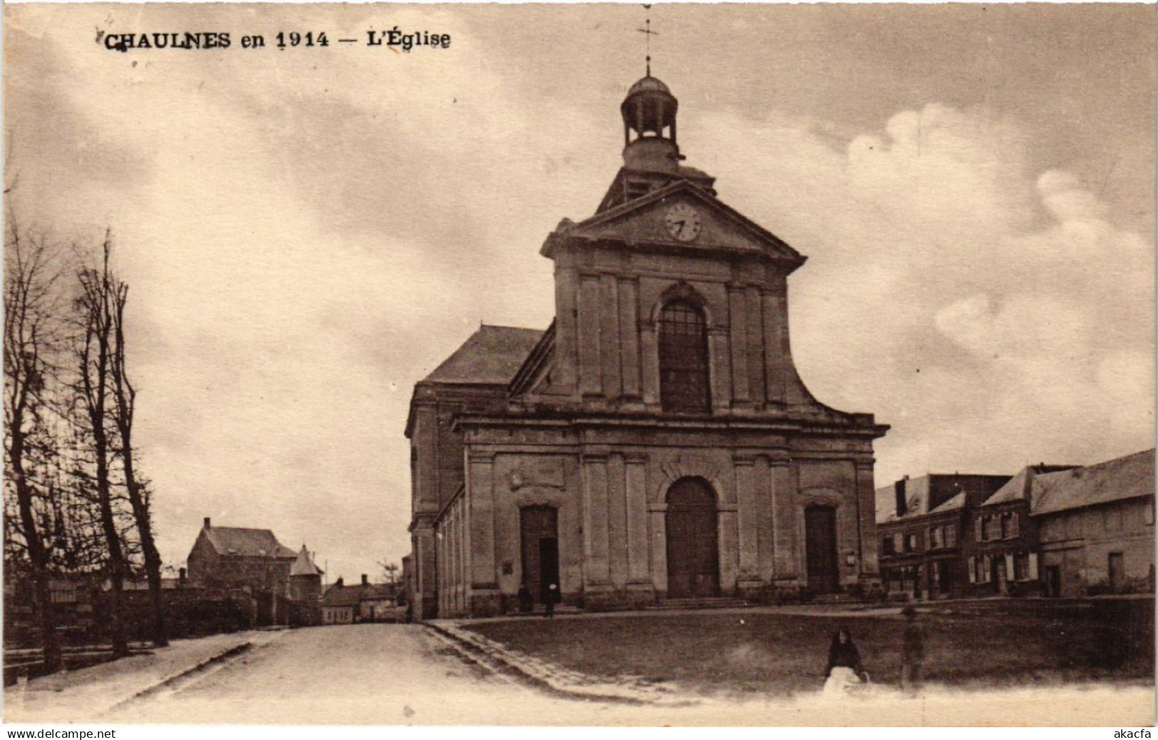 CPA CHAULNES en 1914 - L'Église (514553)