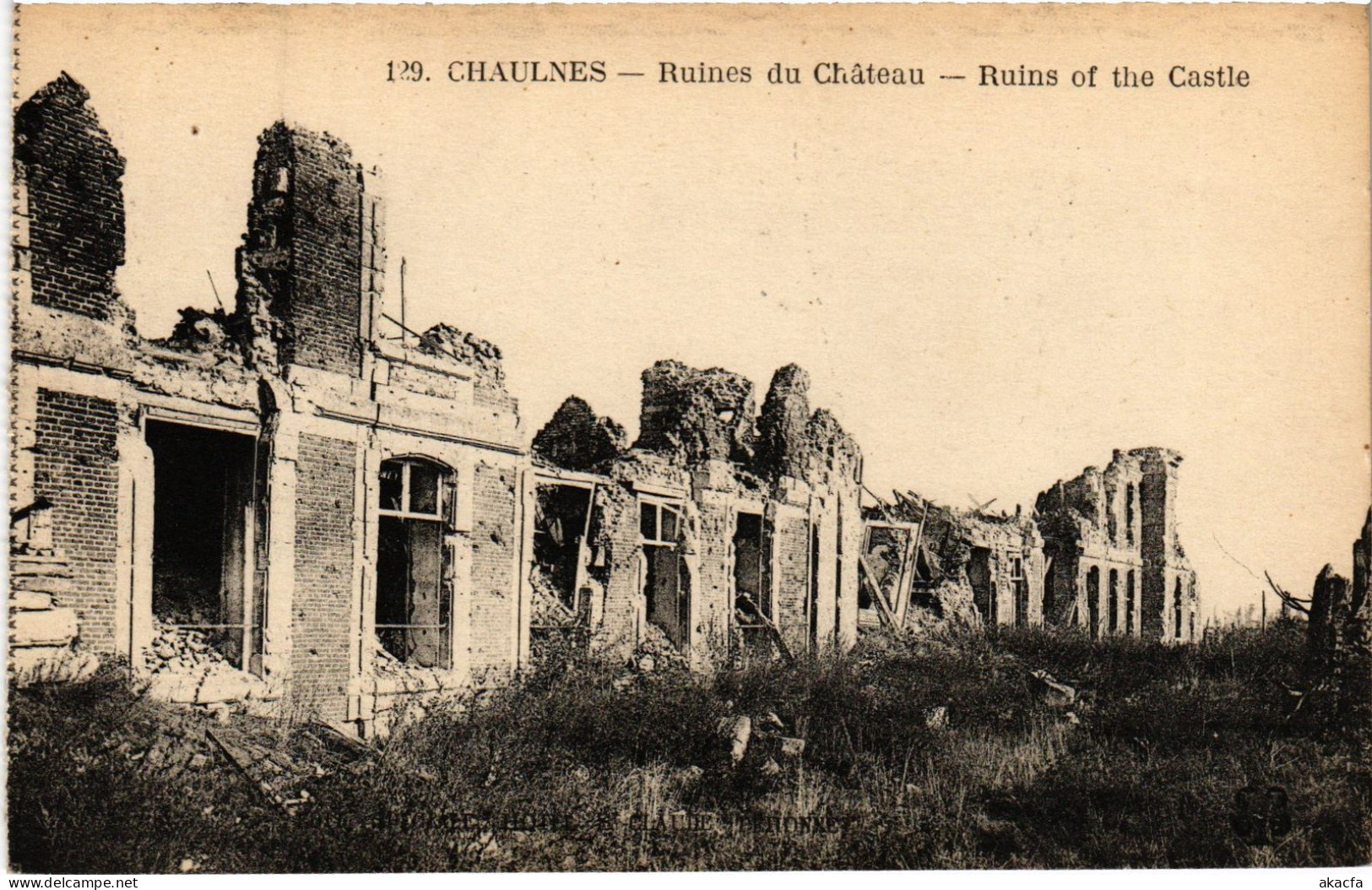 CPA Chaulnes Ruines du chateau (1498854)