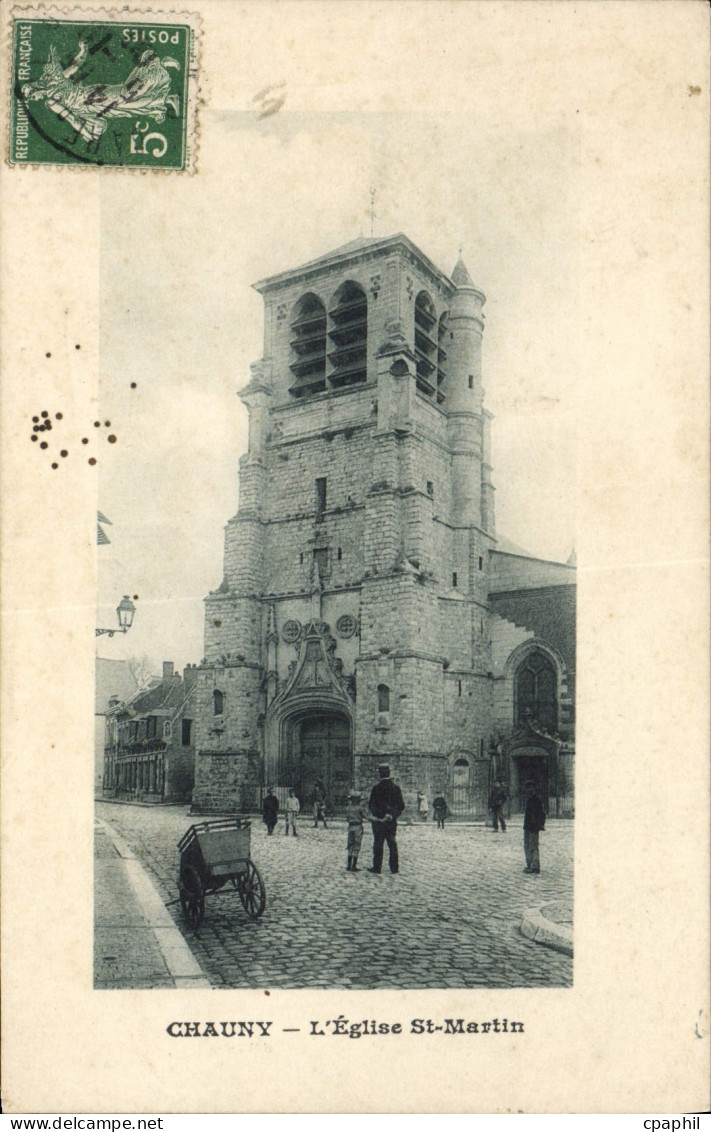 CPA Chauny l'Eglise St Martin