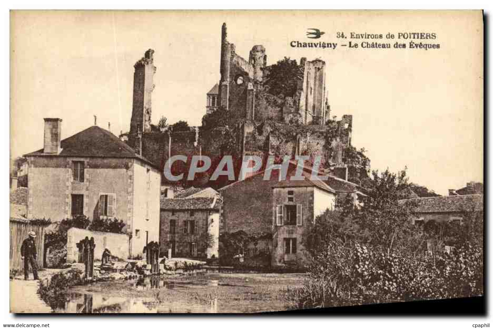CPA Chauvigny Le Chateau des Eveques