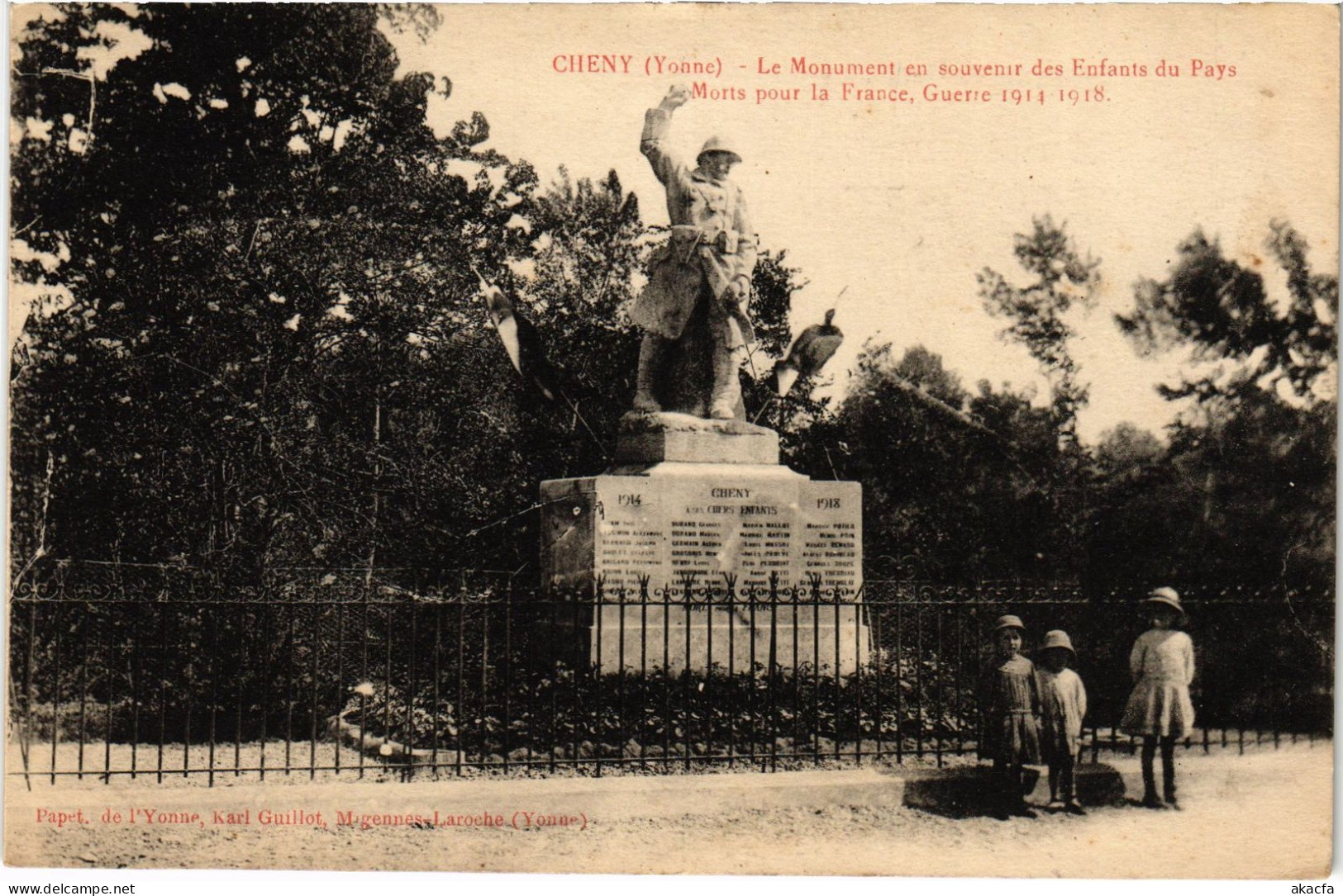 CPA Cheny Monument des Enfants du Pays Morts (1478310)