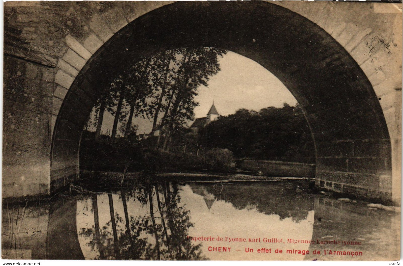 CPA Cheny un effet de mirage de l'Armancon (1478308)