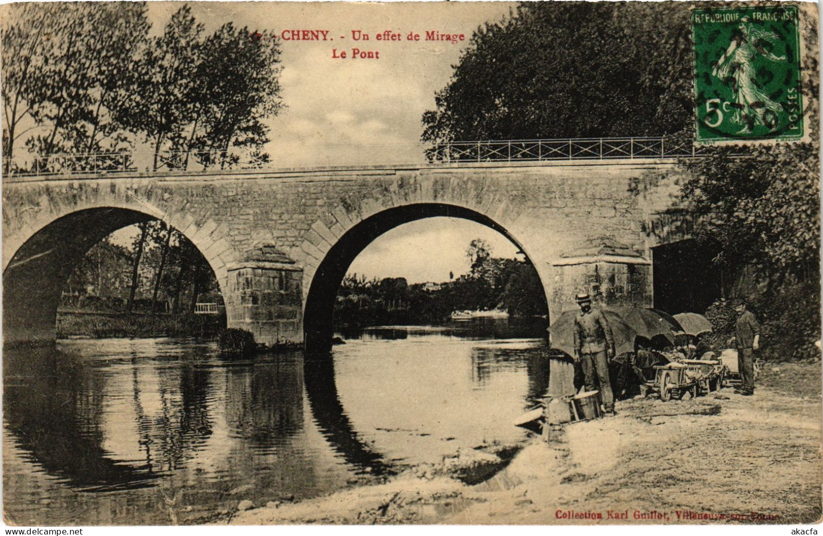 CPA Cheny un effet de mirage le pont (1478314)