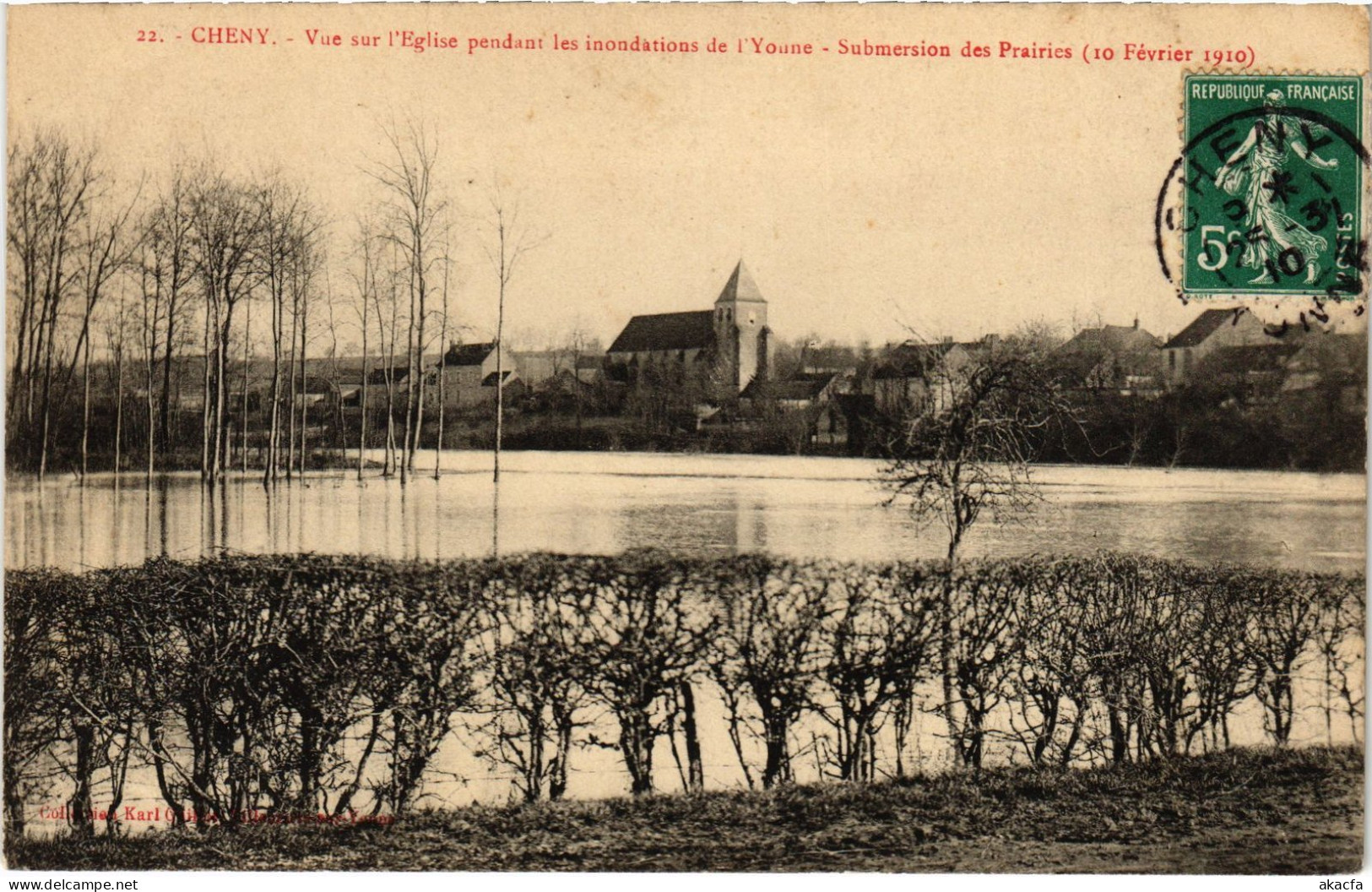 CPA Cheny vue sur l'eglise (1478318)