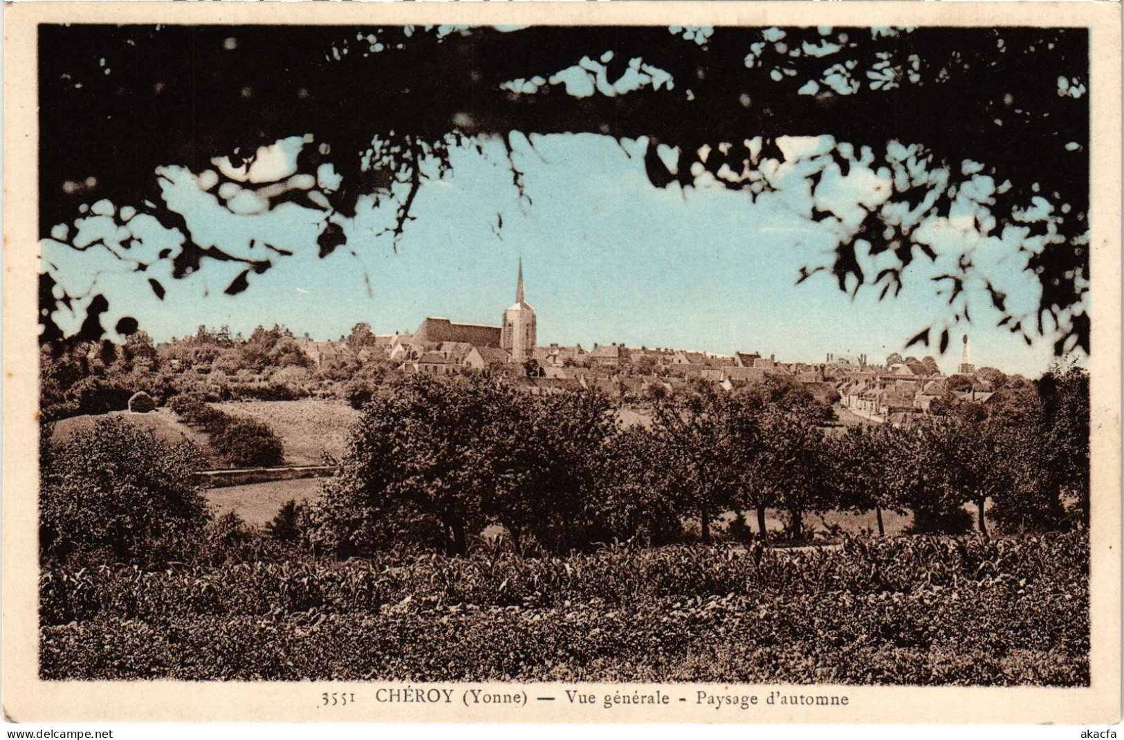 CPA Cheroy Vue generale, paysage d'Automne FRANCE (1452279)