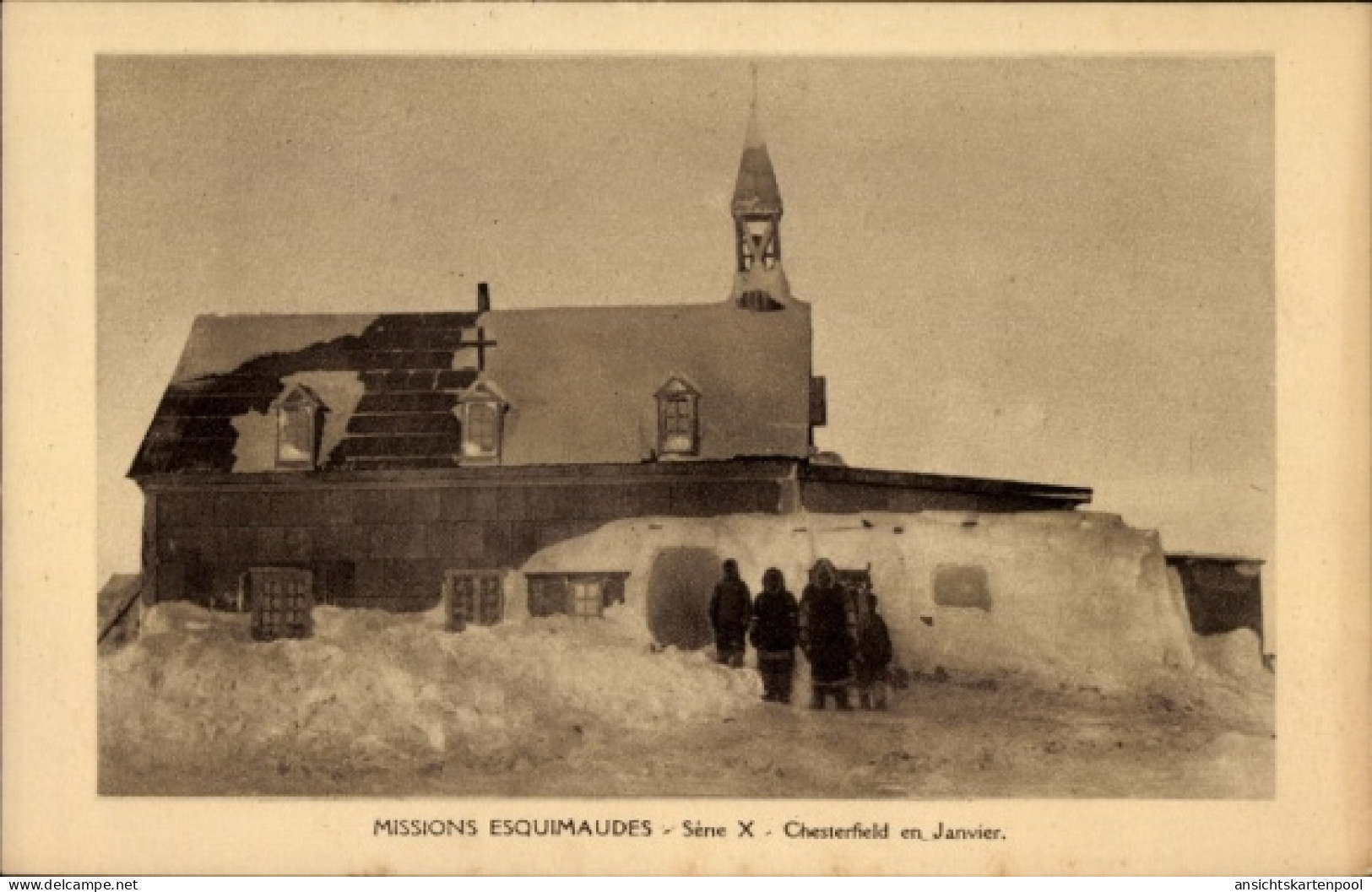 CPA Chesterfield Nunavut Kanada, Mission Esquimaudes, Kirche, Missionnaires Oblats de Marie Immaculee