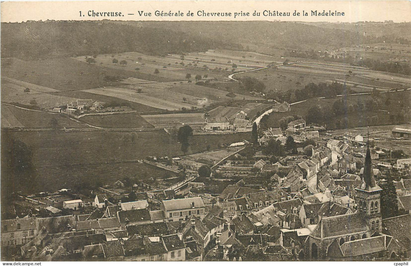 CPA Chevreuse Vue Generale de Chevreuse prise du Chateau de la Madeleine