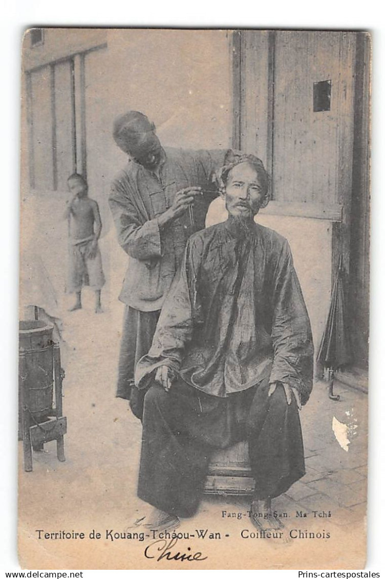 CPA Chine Territoire de Kouang Tchéou Wan - Coiffeur Chinois