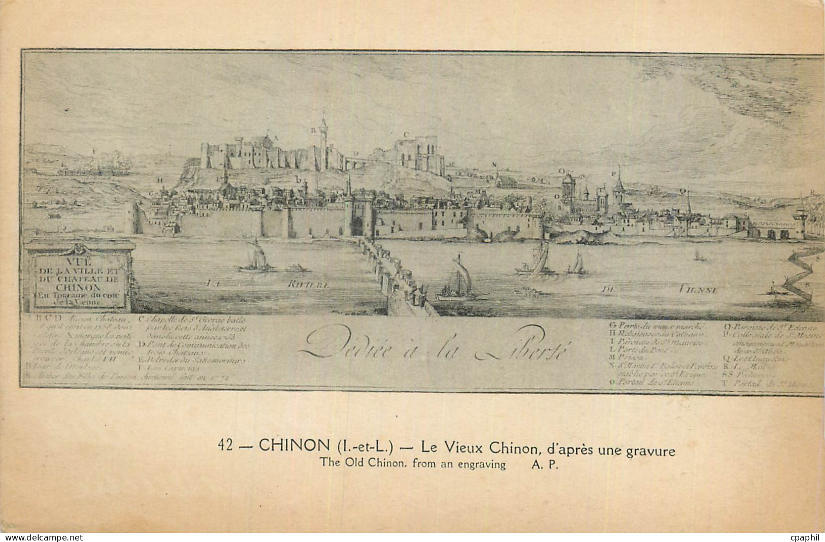 CPA Chinon (I et L) Le Vieux Chinon d'Apres une Gravure