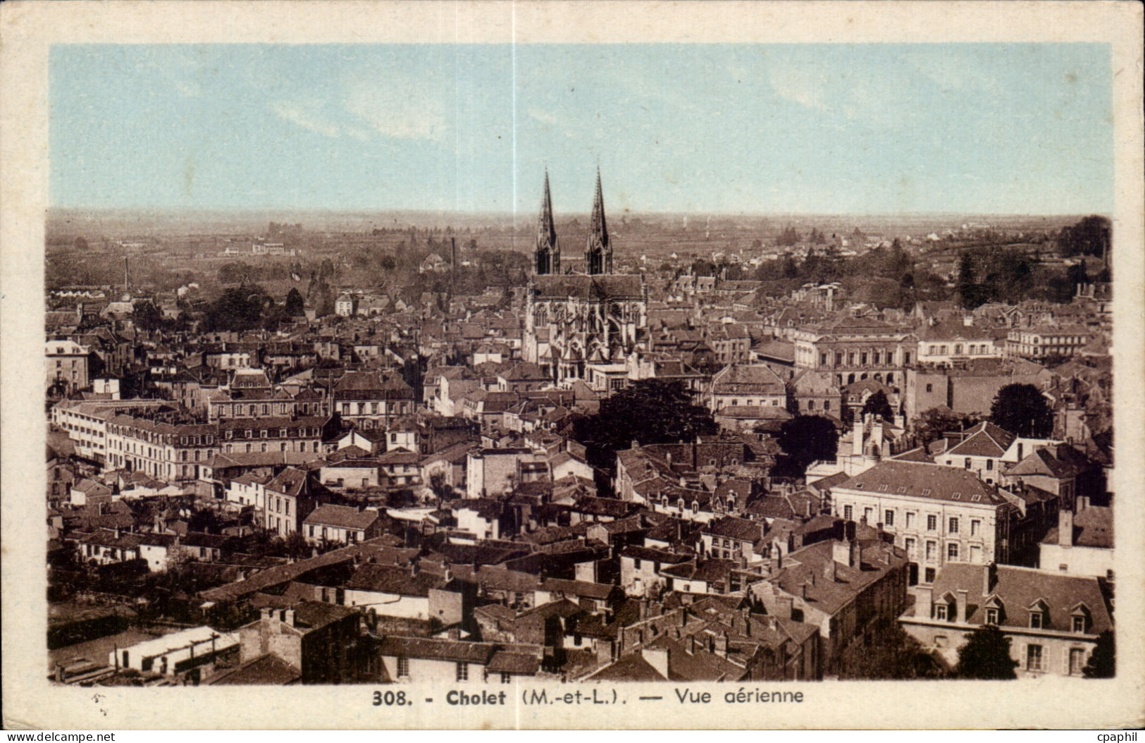 CPA Cholet Vue aerienne
