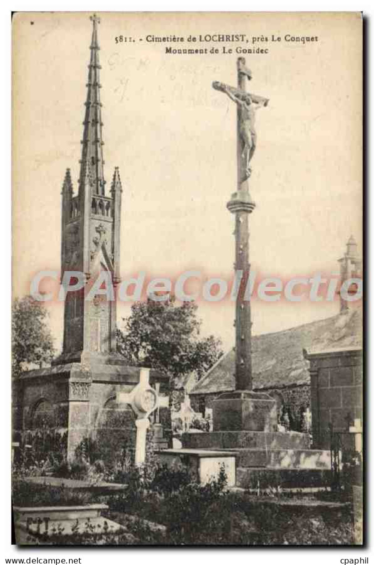 CPA Cimetiere de Lochrist pres le Conquet monument de le Gonidec