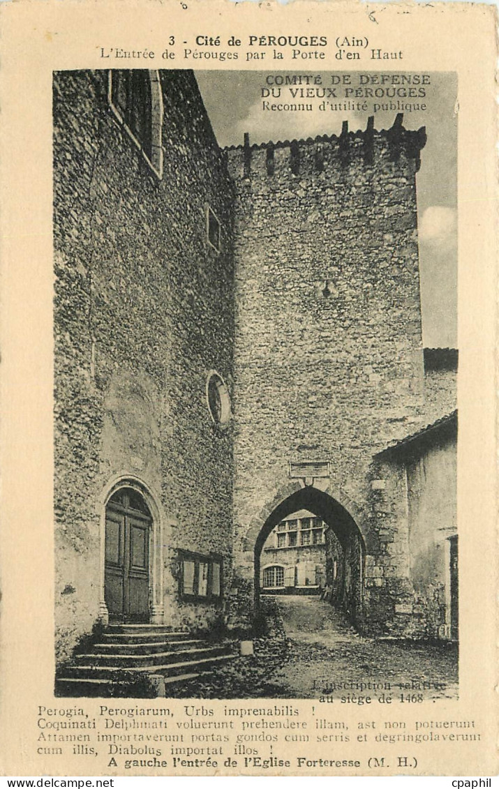 CPA Cite de Perouges Ain L'Entree de Perouges par la Porte d'en Haut