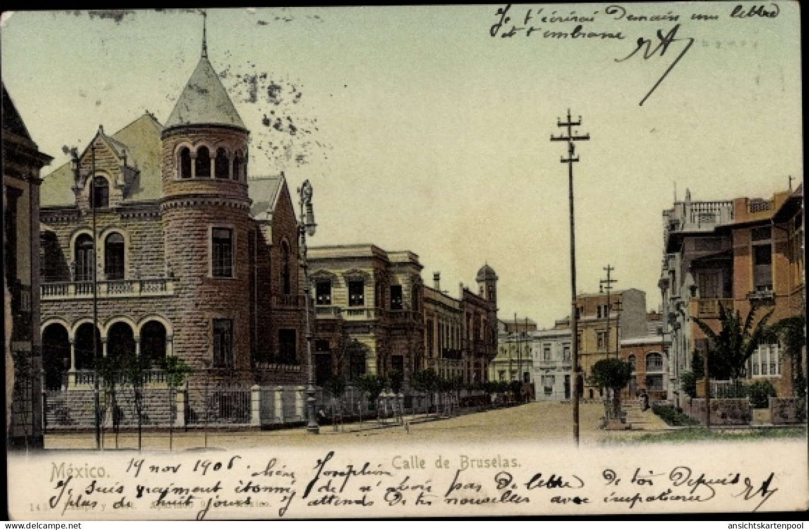 CPA Ciudad de Mexico Mexico City Mexiko Stadt, Calle de Bruselas