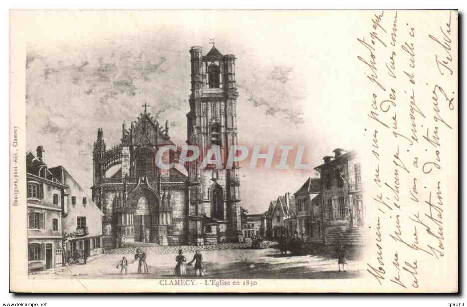 CPA Clamecy L Eglise en 1830