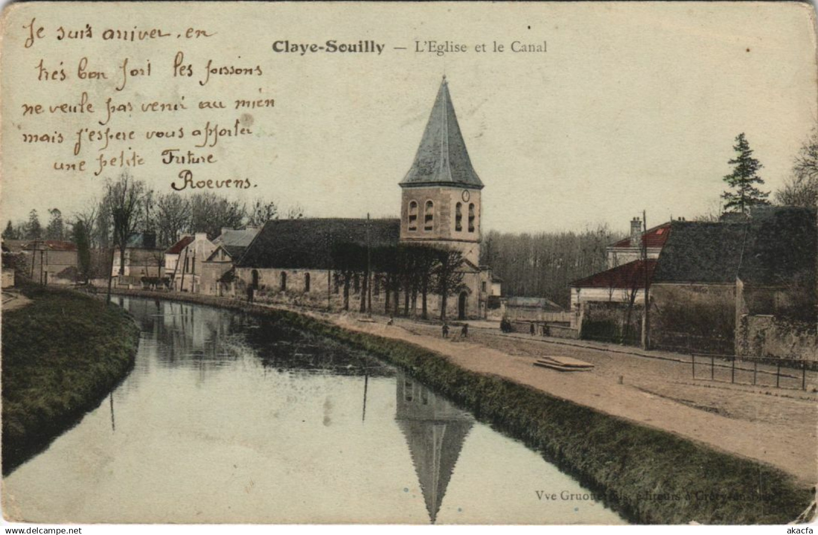 CPA Claye-Souilly L'Eglise et le Canal FRANCE (1101165)