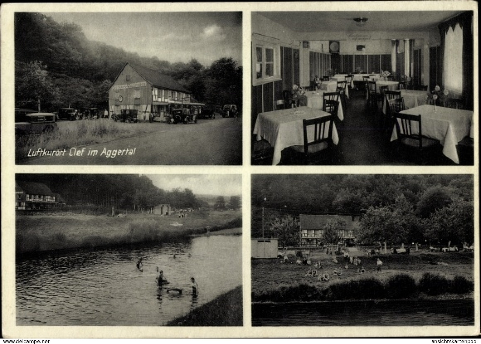 CPA Clef Klef Overath im Bergischen Land, Gasthaus Waldfriede, Innenansicht