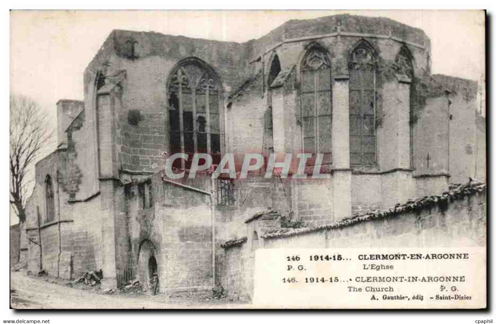 CPA Clermont En Argonne L Eglise Clermont In Argonne The church Revigny