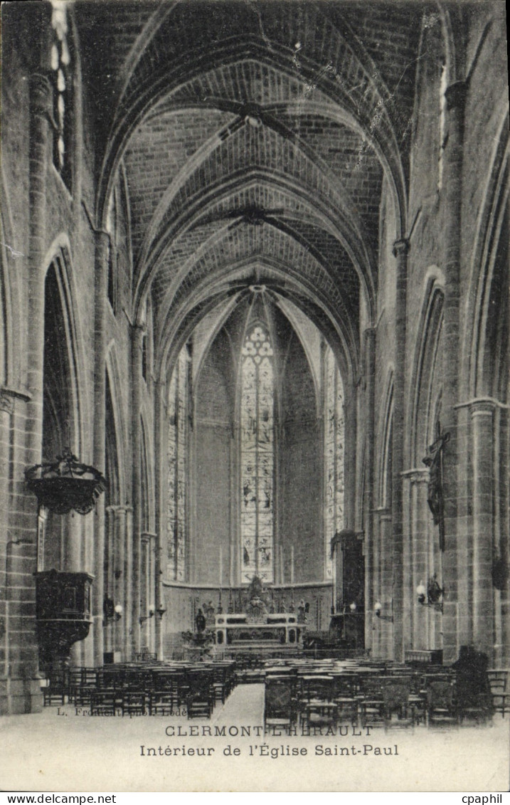 CPA CLERMONT L HARAULT Interieur de I'Eglise Saint Paul