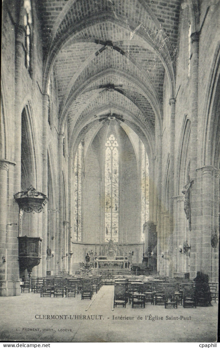 CPA CLERMONT L HARAULT Interieur le I'Eglise Saint Paul