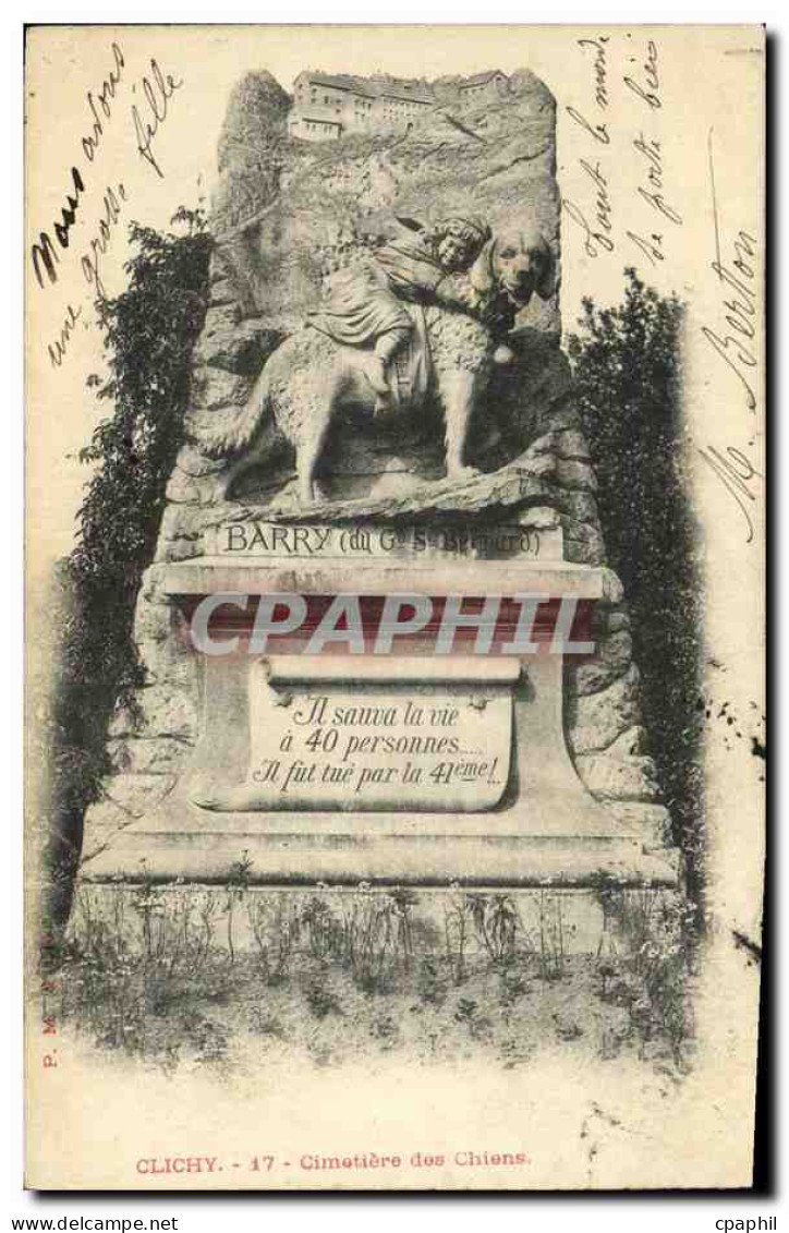 CPA Clichy Cimetiere des Chiens