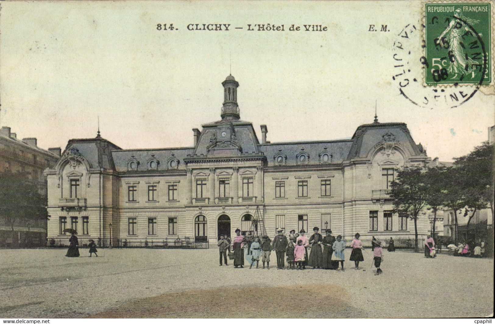 CPA Clichy L Hotel de Ville