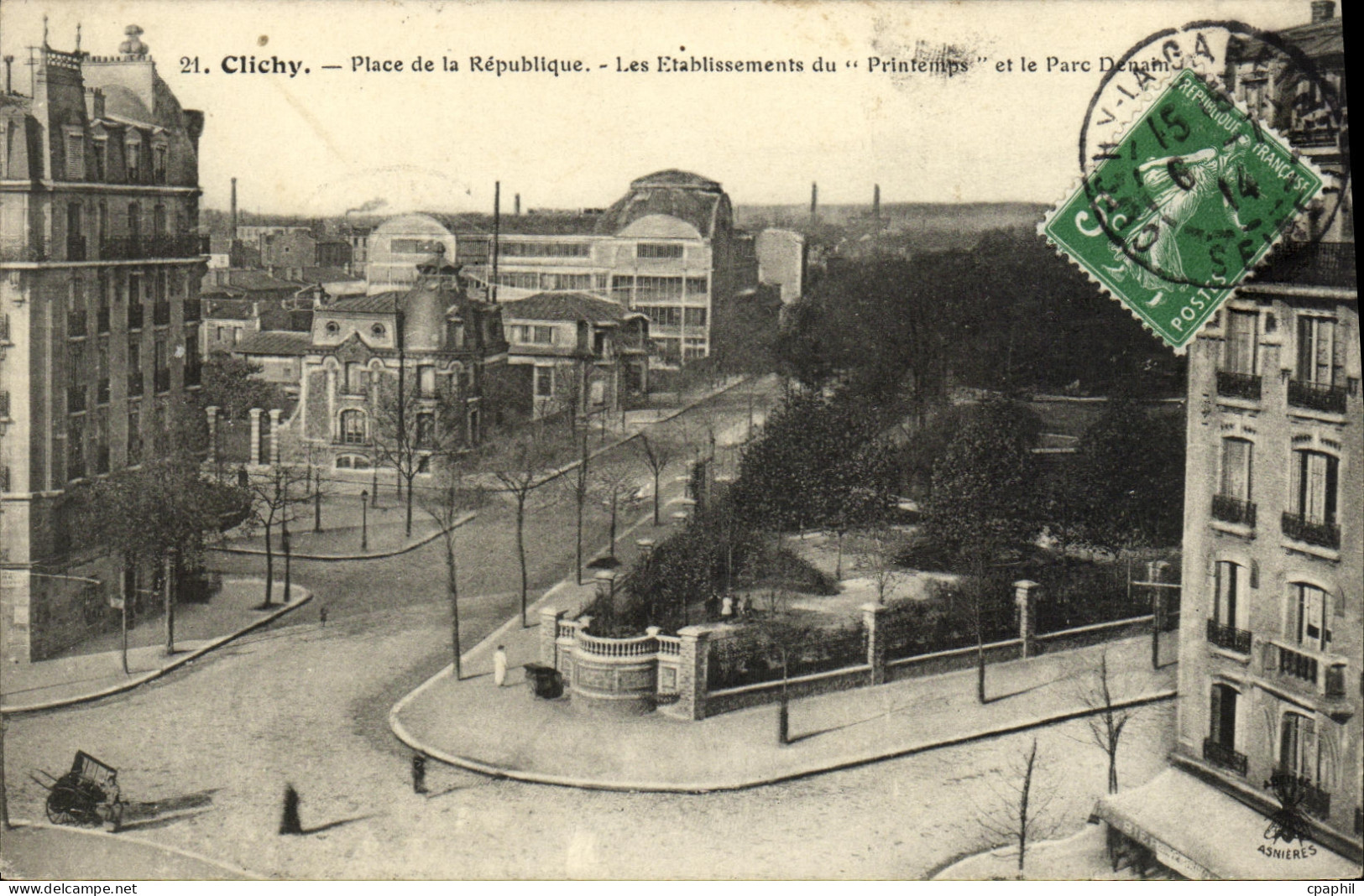 CPA Clichy Place de la Republique
