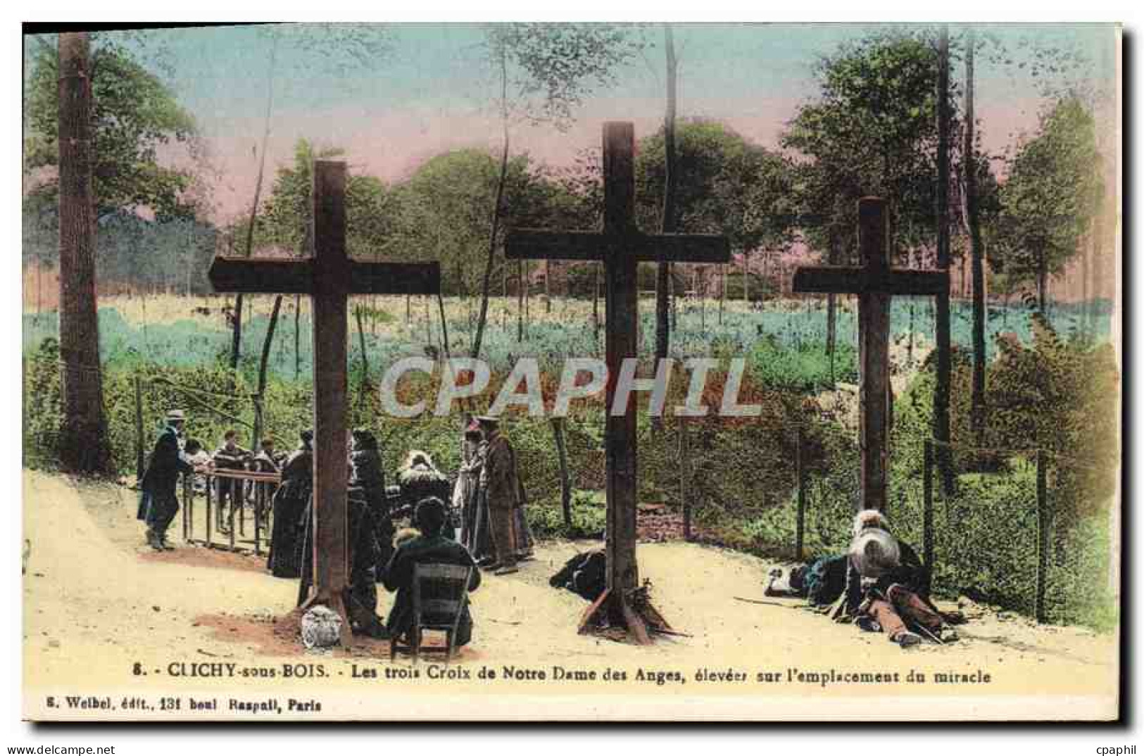 CPA Clichy sous Bois Les trois Croix de Notre Dame des Anges