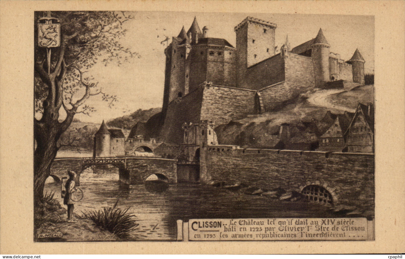 CPA Clisson Le Chateau au 14eme