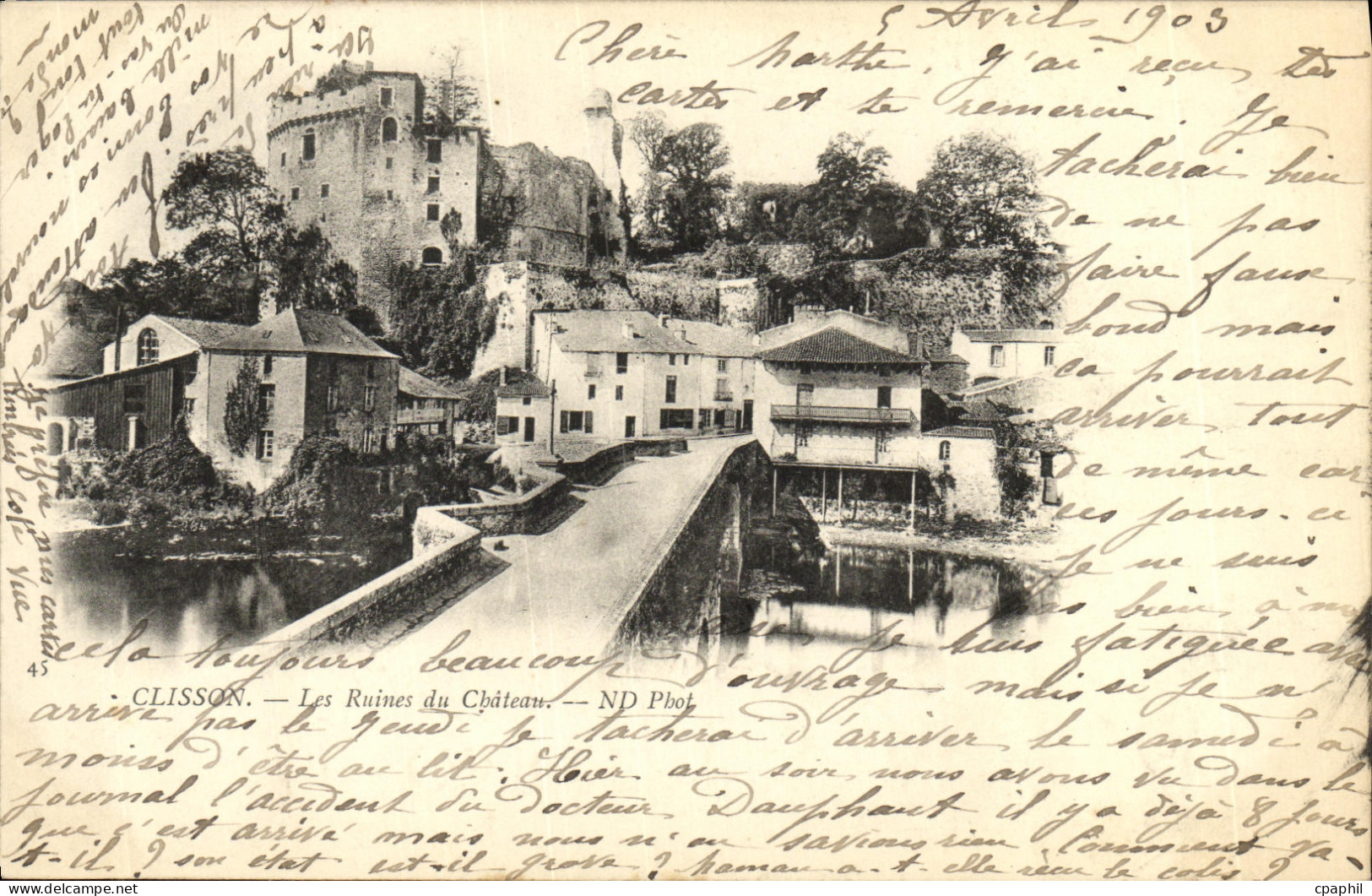 CPA Clisson Les Ruines du Chateau